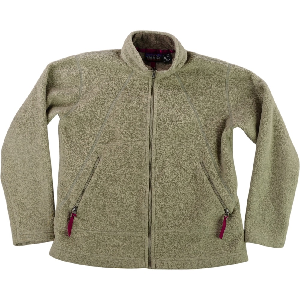 Vintage Patagonia Synchilla Fleece Jacket Womens Large Green Made In USA 25311